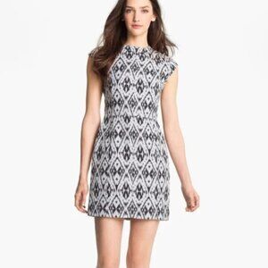 Theory Black and White Patterned Dress